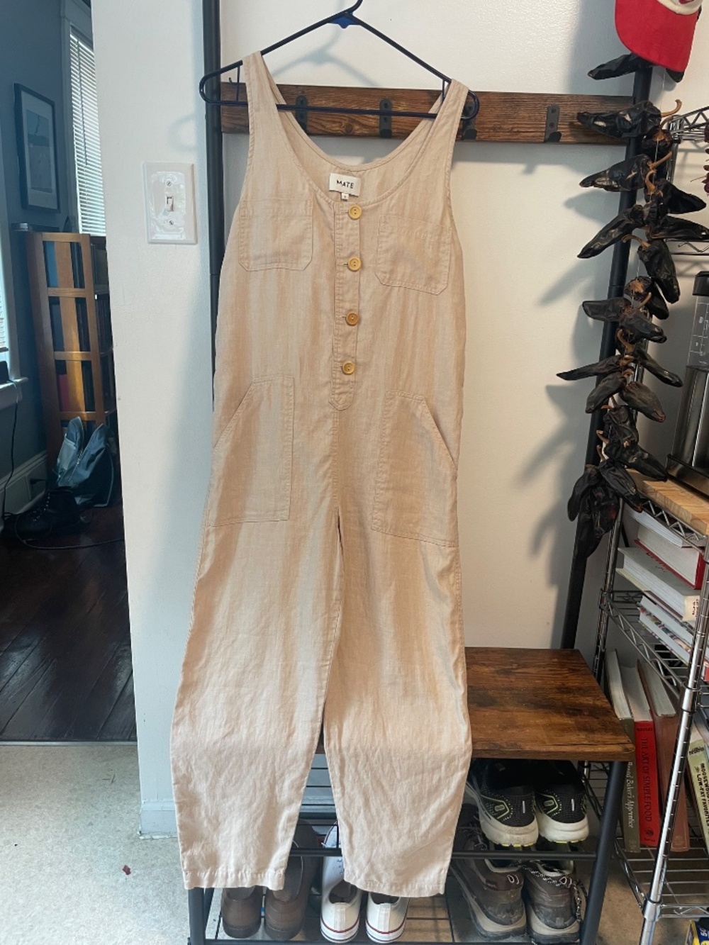 MATE the label - Button-front linen jumpsuit